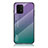 Custodia Silicone Specchio Laterale Sfumato Arcobaleno Cover LS1 per Samsung Galaxy M80S Multicolore