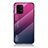 Custodia Silicone Specchio Laterale Sfumato Arcobaleno Cover LS1 per Samsung Galaxy M80S Rosa Caldo