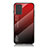 Custodia Silicone Specchio Laterale Sfumato Arcobaleno Cover LS1 per Samsung Galaxy Note 20 5G Rosso
