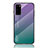 Custodia Silicone Specchio Laterale Sfumato Arcobaleno Cover LS1 per Samsung Galaxy S20 5G Multicolore