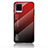Custodia Silicone Specchio Laterale Sfumato Arcobaleno Cover LS1 per Vivo V20 Rosso