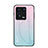 Custodia Silicone Specchio Laterale Sfumato Arcobaleno Cover LS1 per Xiaomi Mi 13 Pro 5G Ciano