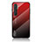 Custodia Silicone Specchio Laterale Sfumato Arcobaleno Cover LS1 per Xiaomi Mi Note 10 Lite Rosso