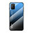 Custodia Silicone Specchio Laterale Sfumato Arcobaleno Cover LS1 per Xiaomi Poco M3 Blu