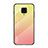 Custodia Silicone Specchio Laterale Sfumato Arcobaleno Cover LS1 per Xiaomi Redmi Note 9 Pro Giallo
