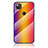 Custodia Silicone Specchio Laterale Sfumato Arcobaleno Cover LS2 per Google Pixel 4a Arancione