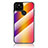 Custodia Silicone Specchio Laterale Sfumato Arcobaleno Cover LS2 per Google Pixel 5 Arancione