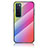 Custodia Silicone Specchio Laterale Sfumato Arcobaleno Cover LS2 per Huawei Nova 7 5G Rosa