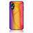 Custodia Silicone Specchio Laterale Sfumato Arcobaleno Cover LS2 per Oppo A17 Arancione