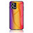 Custodia Silicone Specchio Laterale Sfumato Arcobaleno Cover LS2 per Oppo F21 Pro 4G Arancione