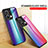 Custodia Silicone Specchio Laterale Sfumato Arcobaleno Cover LS2 per Oppo Reno9 5G