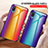 Custodia Silicone Specchio Laterale Sfumato Arcobaleno Cover LS2 per Samsung Galaxy A02