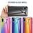 Custodia Silicone Specchio Laterale Sfumato Arcobaleno Cover LS2 per Samsung Galaxy A02