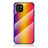 Custodia Silicone Specchio Laterale Sfumato Arcobaleno Cover LS2 per Samsung Galaxy A03 Arancione