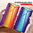 Custodia Silicone Specchio Laterale Sfumato Arcobaleno Cover LS2 per Samsung Galaxy A10