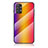 Custodia Silicone Specchio Laterale Sfumato Arcobaleno Cover LS2 per Samsung Galaxy A23 5G Arancione