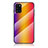 Custodia Silicone Specchio Laterale Sfumato Arcobaleno Cover LS2 per Samsung Galaxy A31 Arancione