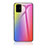 Custodia Silicone Specchio Laterale Sfumato Arcobaleno Cover LS2 per Samsung Galaxy A51 4G Rosa