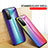 Custodia Silicone Specchio Laterale Sfumato Arcobaleno Cover LS2 per Samsung Galaxy A72 5G