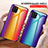 Custodia Silicone Specchio Laterale Sfumato Arcobaleno Cover LS2 per Samsung Galaxy A81