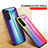 Custodia Silicone Specchio Laterale Sfumato Arcobaleno Cover LS2 per Samsung Galaxy F13 4G