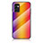 Custodia Silicone Specchio Laterale Sfumato Arcobaleno Cover LS2 per Samsung Galaxy F23 5G Arancione