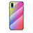 Custodia Silicone Specchio Laterale Sfumato Arcobaleno Cover LS2 per Samsung Galaxy M02 Rosa