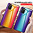 Custodia Silicone Specchio Laterale Sfumato Arcobaleno Cover LS2 per Samsung Galaxy M02s