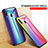 Custodia Silicone Specchio Laterale Sfumato Arcobaleno Cover LS2 per Samsung Galaxy M10S