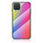 Custodia Silicone Specchio Laterale Sfumato Arcobaleno Cover LS2 per Samsung Galaxy M12 Rosa