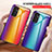 Custodia Silicone Specchio Laterale Sfumato Arcobaleno Cover LS2 per Samsung Galaxy M13 4G
