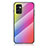 Custodia Silicone Specchio Laterale Sfumato Arcobaleno Cover LS2 per Samsung Galaxy M23 5G Rosa