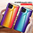Custodia Silicone Specchio Laterale Sfumato Arcobaleno Cover LS2 per Samsung Galaxy M32 4G