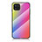 Custodia Silicone Specchio Laterale Sfumato Arcobaleno Cover LS2 per Samsung Galaxy M32 4G Rosa