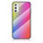Custodia Silicone Specchio Laterale Sfumato Arcobaleno Cover LS2 per Samsung Galaxy M52 5G