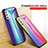 Custodia Silicone Specchio Laterale Sfumato Arcobaleno Cover LS2 per Samsung Galaxy M52 5G