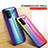 Custodia Silicone Specchio Laterale Sfumato Arcobaleno Cover LS2 per Samsung Galaxy M80S