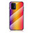 Custodia Silicone Specchio Laterale Sfumato Arcobaleno Cover LS2 per Samsung Galaxy M80S Arancione