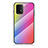 Custodia Silicone Specchio Laterale Sfumato Arcobaleno Cover LS2 per Samsung Galaxy M80S Rosa