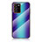 Custodia Silicone Specchio Laterale Sfumato Arcobaleno Cover LS2 per Samsung Galaxy Note 20 Ultra 5G Blu