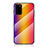Custodia Silicone Specchio Laterale Sfumato Arcobaleno Cover LS2 per Samsung Galaxy S20 Plus 5G Arancione