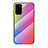 Custodia Silicone Specchio Laterale Sfumato Arcobaleno Cover LS2 per Samsung Galaxy S20 Plus 5G Rosa