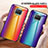 Custodia Silicone Specchio Laterale Sfumato Arcobaleno Cover LS2 per Xiaomi Mi 10i 5G