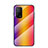 Custodia Silicone Specchio Laterale Sfumato Arcobaleno Cover LS2 per Xiaomi Mi 10T 5G Arancione