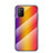 Custodia Silicone Specchio Laterale Sfumato Arcobaleno Cover LS2 per Xiaomi Poco M3 Arancione