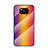 Custodia Silicone Specchio Laterale Sfumato Arcobaleno Cover LS2 per Xiaomi Poco X3 NFC Arancione