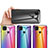 Custodia Silicone Specchio Laterale Sfumato Arcobaleno Cover LS2 per Xiaomi Redmi 9 India