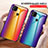 Custodia Silicone Specchio Laterale Sfumato Arcobaleno Cover LS2 per Xiaomi Redmi 9C