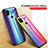 Custodia Silicone Specchio Laterale Sfumato Arcobaleno Cover LS2 per Xiaomi Redmi 9C NFC