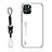 Custodia Silicone Specchio Laterale Sfumato Arcobaleno Cover M01 per Apple iPhone 13 Pro Bianco